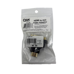 QVS HDMI Male to DVI-D Female HDCP & ROHS Compliant Adaptor HDVI-MF