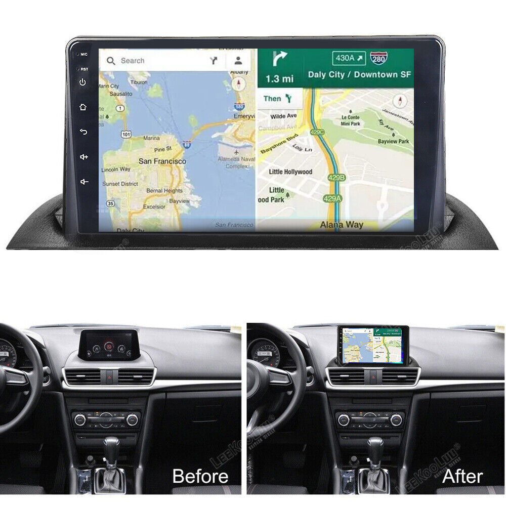 9″ Quad Core Car Radio For Mazda 3 Axela 2014-2019 Android GPS Stereo 4GB+64GB