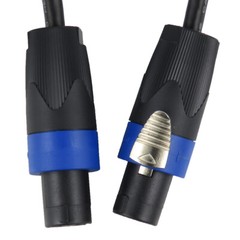 2-Pack 15 Ft Speakon to Speakon Cable 12 Gauge AWG Wire Audio PA Speaker Cables