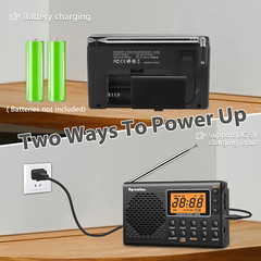 AM FM Portable Radio AC or Battery Operated Big Speaker Earphone Jack Home Elder