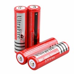 Rechargeable Battery 3.7V Button Top 3000mAh I8650 Batteries Cell for Flashlight
