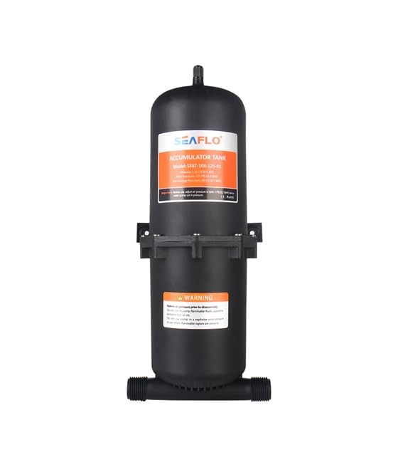 SEAFLO 39 oz 1.0 L Pressurized Water Pump Accumulator Tank, 125 PSI Marine RV