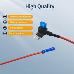 10 Pack 3 Types 12V Car Add-a-Circuit Fuse Tap Adapter,Standard Mini Micro2 F…