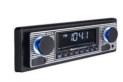 SDX Vintage Bluetooth Car Head Unit Receiver MP3 Player AUX USB Charging Port