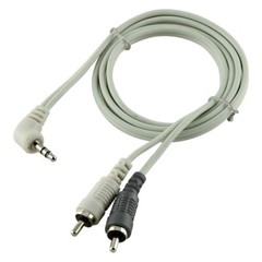 3.5mm to RCA Cable White Soft PVC Home Car Marine Office Computer