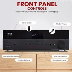 Pyle Hi-Fi Wireless BT Home Theater Receiver – 5.2 Channel, 1000W MAX