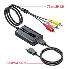 RCA to HDMI Converter Analog Composite to HDMI Adapter Compatible VCR,DVD,VHS