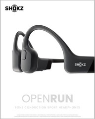 SHOKZ OpenRun – Open-Ear Bluetooth Standard Size+Magnetic Charging, Black