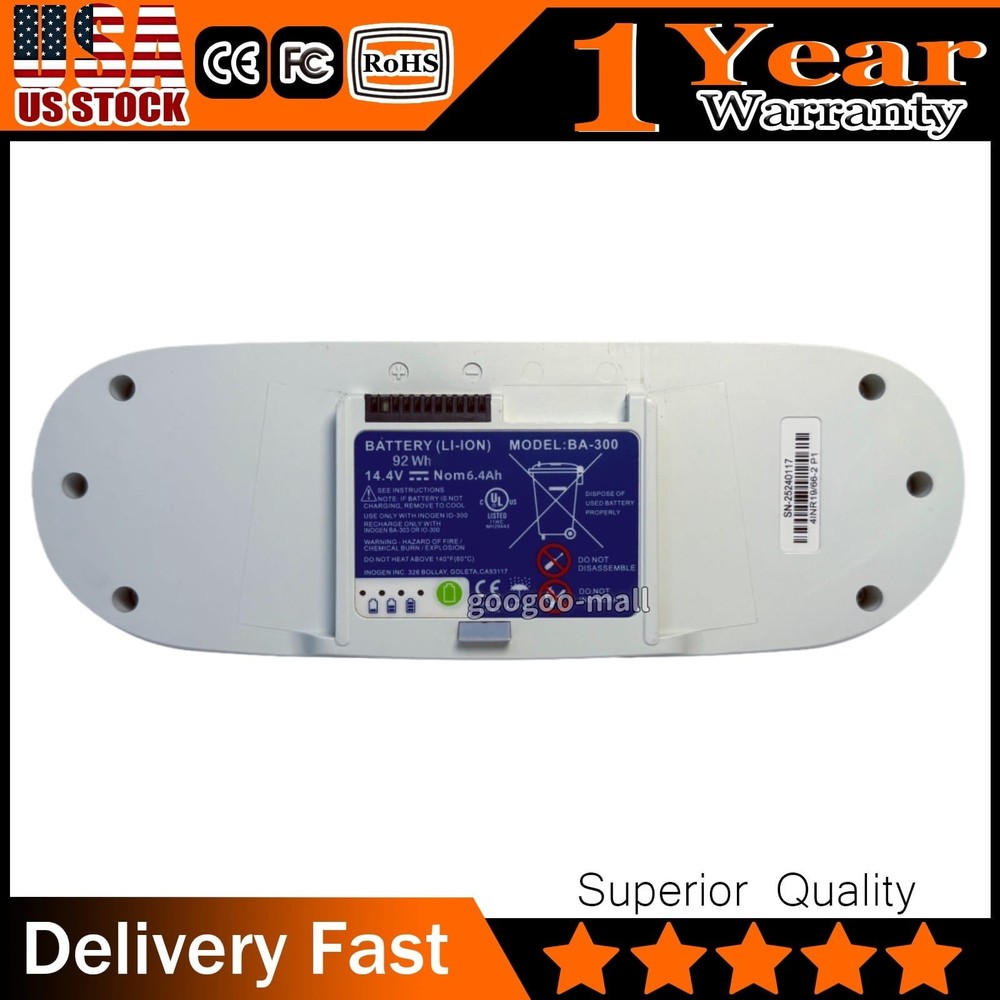 New Original 92WH 8-Cell BA-300 Single Battery for Inogen G3 OxyGo 1400-1010-8