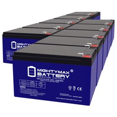 Mighty Max 12V 12AH GEL F2 Replaces E-Glide 42 Electric Skateboard – 10 Pack