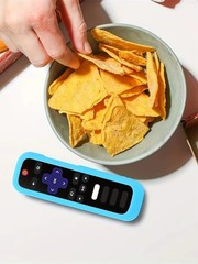 1P Silicone Remote Control Cover For Roku Glow-In-The-Dark TV Remote Holder Case