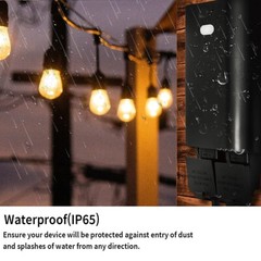 Outdoor Smart Plug, 2.4G WiFi Light Outlet Compatible with Alexa and Google Home