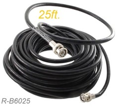 25ft RG6 BNC Male to Male 75 ohm CCTV/ SDI Video Cable, CablesOnline R-B6025