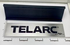 TELARC Jazz Desk Sign – Custom Made Silver Aluminum Reversible