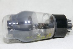 Mullard ECC32 Bottom D-Getter Smoke Glass Black Base Made in England