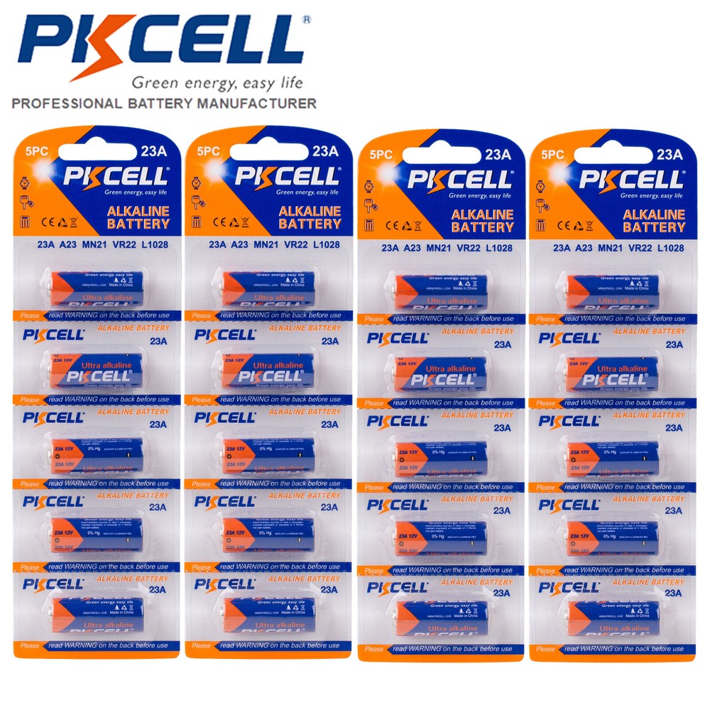 20pcs Alkaline A23 Batteries 12V E23A GP23A MN21 V23GA Alarm Doorbell Battery US