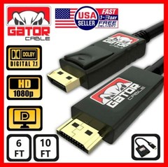 DisplayPort to HDMI Cable Adapter Converter Audio Video PC HDTV Monitor 1080P