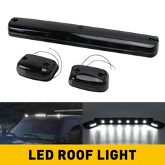 FOR CHEVY GMC 2500 2500 3500 3X SMOKED WHITE LED CAB ROOF RUNNING LIGHT LAMP NEW
