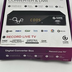 Core Innovations CTCB105 Digital TV Converter Box DVR Remote Manual Cables Box