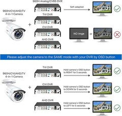 ZOS 1080P 4-IN-1 Bullet Outdoor CCTV Security Camera System 80ft Night Vision