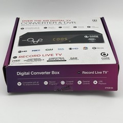 Core Innovations CTCB105 Digital TV Converter Box DVR Remote Manual Cables Box