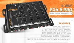 PRV 4 Way Electronic Crossover 4 Inputs and 6 Outputs 9 Volts RMS EX4.6 PRO