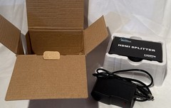 Keliiyo HDMI Splitter 1 in 4 Out V1.4b Powered Video With AC Power Adapter