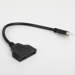 HDMI 1080P Male to 2 Female 1 In 2 Out Splitter Cable Adapter Converter New