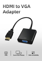 1080P HDMI Male to VGA Female Video Cable Cord Converter Adapter For PC Monitor