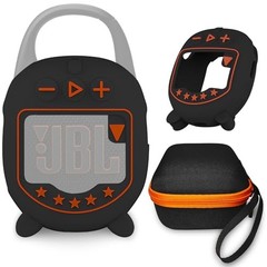 Hard Case and Silicone Cover for JBL Clip 5 Ultra Portable Black Case