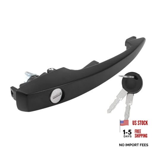 Front Car Exterior Door Handle for VW Beetle 1947-2003 Black ABS, Metal 1 Set