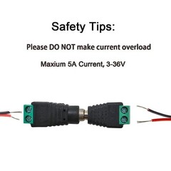 5Pairs DC 12V 5.5×2.1mm Male Female Power Connector Plug Adapter CCTV LED Strip