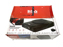 Boss 10in Low Profile Amplified Subwoofer, Bass Boost, 1000w Max BASS10 Black