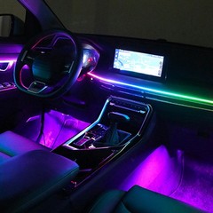 18in1 Car Atmosphere Interior LED Acrylic Guide Fiber Optic Ambient Lights Decor