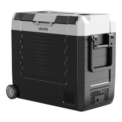 VEVOR Car Refrigerator 58 QT Compressor Electric Cooler with Wheels & Dual Zone