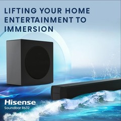 Hisense 3.1 Channel 380W Soundbar w/ Wireless Subwoofer & Dolby Atmos R632