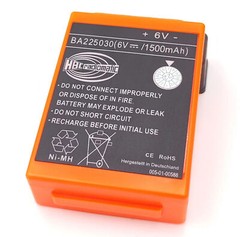 2Pcs BA225030 6V Battery + Charger for HBC Remote Control Crane FUB 05AA Battery