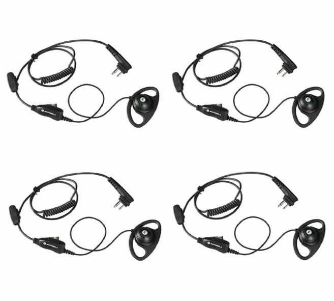 HKLN4599 Motorola Two Way Radio Earpieces DTR600 DTR700 CLS1410 RMM2050 Qty 4