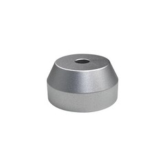 Silver 45 RPM Record Adapter Solid Aluminum 7 Inch Vinyl Dome Turntable Player