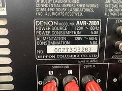 Denon AVR-2800 | 5.1-Channel A/V Receiver Tested & Working NO REMOTE GC-6520