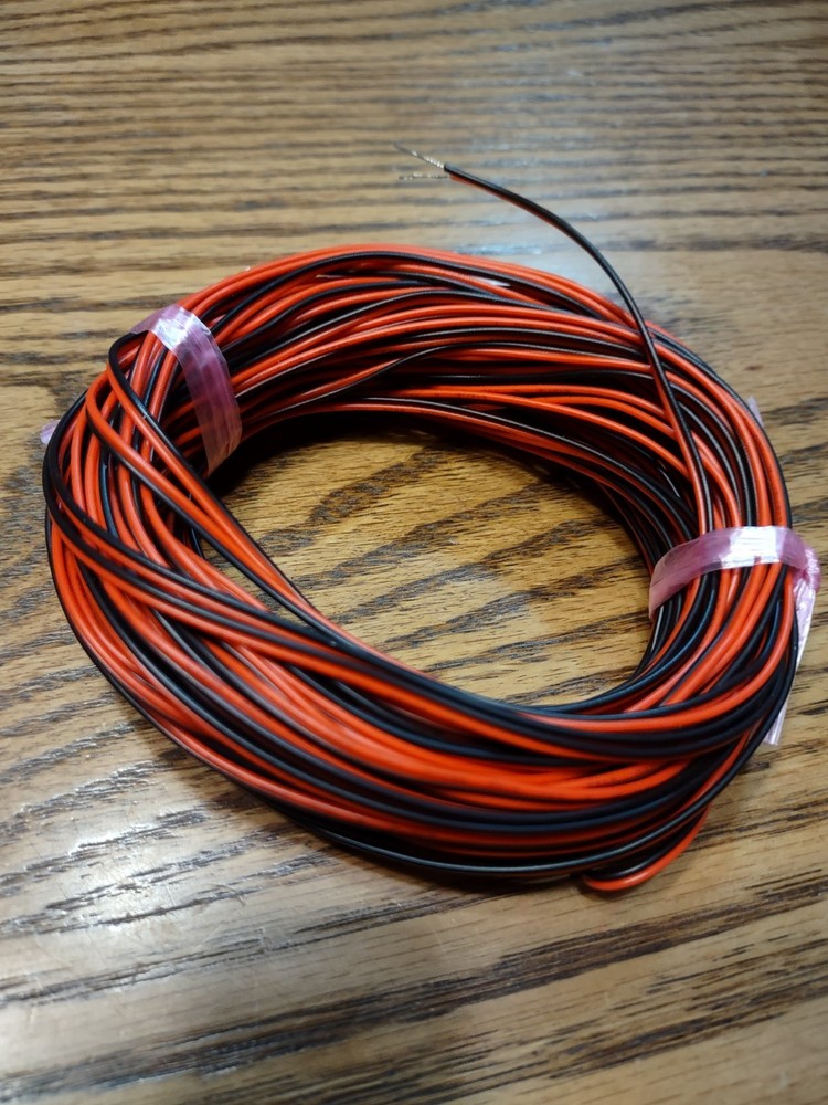 26awg,65ft Stranded copper Cables Red & Black,great for MARKLIN Z trains