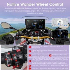 Carpuride W602BSPro Designed for BMW Moto Compatible Wonder Wheel Dashboard Info