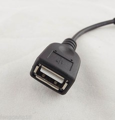 USB 2.0 A Female To 2.5×0.7mm Female DC Tip Power Adapter Converter Cord Cable