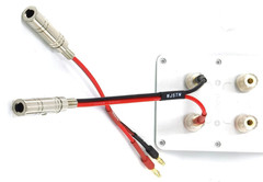 1/4 TS to Banana Plug Speaker Cable 6.35 Mm 1/4 Female Mono Adapter 8″ 2Pack New