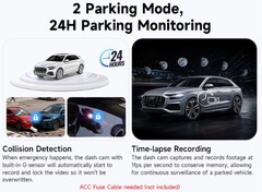 4K+1080P Dash Cam Front and Rear for Audi 2019-2026 Q3 Q5 Q6 Q7 Q8,A3 A4 A5 A6