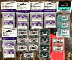 Lot of 26 NEW Microcassette Blank Audio Tapes Radio Shack Maxell Sony MC-60 90