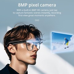 COLMi C-M02S Smart Glasses HD Camera Bluetooth Audio Video Ray-Ban Meta Alt iOS