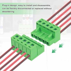 5 Set Green 5 Pin 3mm 0.1 Inch Pitch PCB Mount Screw Terminal Block Connector