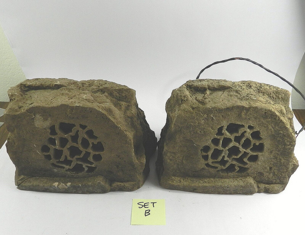 Rockoustics Rocky III-B Rock Speakers Pair 6.5″ Speakers 13x10x9 Rock Brown C111