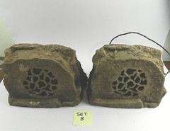 Rockoustics Rocky III-B Rock Speakers Pair 6.5″ Speakers 13x10x9 Rock Brown C111